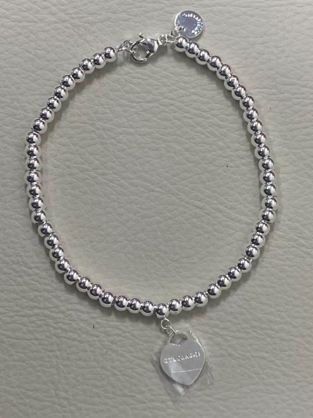 💝Tiffany & Co. Small Heart-shaped Diamond Beaded Bracelet